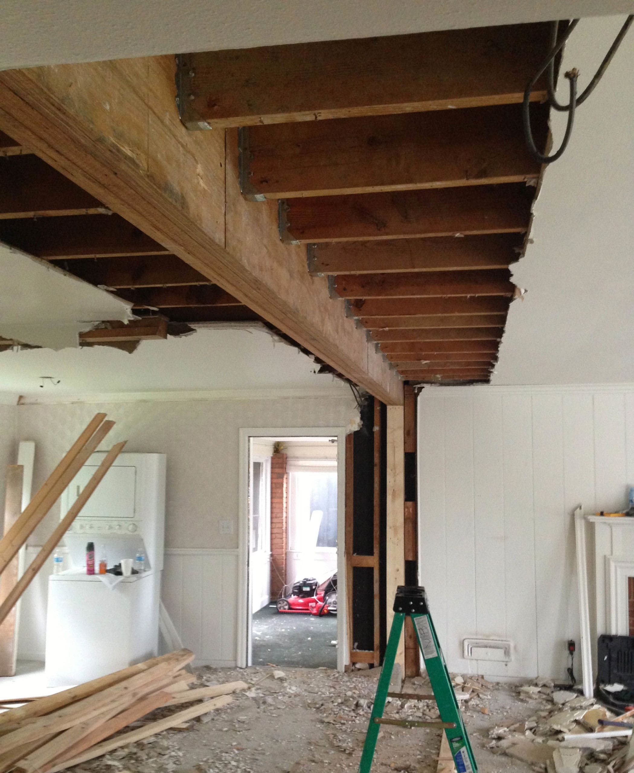 How To Install A Beam Above Ceiling Joists Shelly Lighting